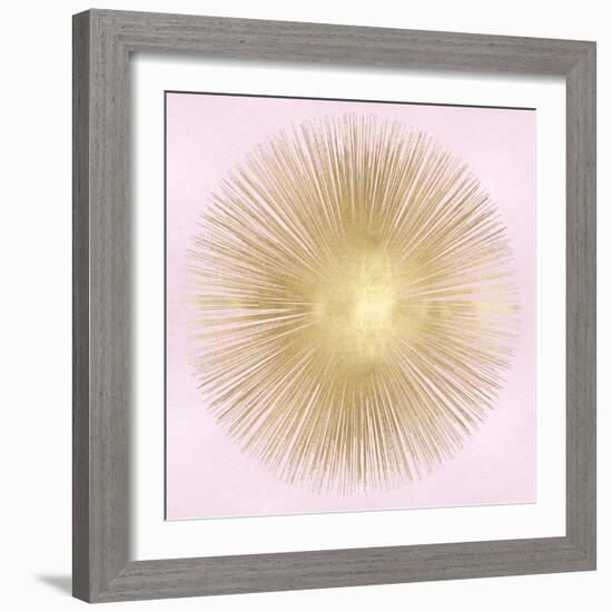 Sunburst Gold on Pink Blush I-Abby Young-Framed Art Print