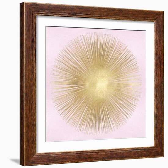 Sunburst Gold on Pink Blush I-Abby Young-Framed Art Print