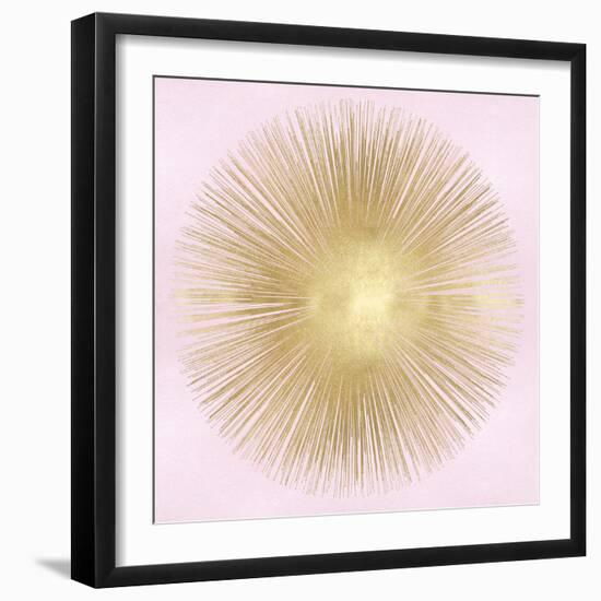 Sunburst Gold on Pink Blush I-Abby Young-Framed Art Print