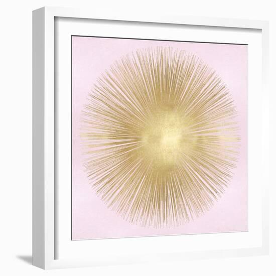 Sunburst Gold on Pink Blush I-Abby Young-Framed Art Print