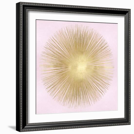 Sunburst Gold on Pink Blush I-Abby Young-Framed Art Print