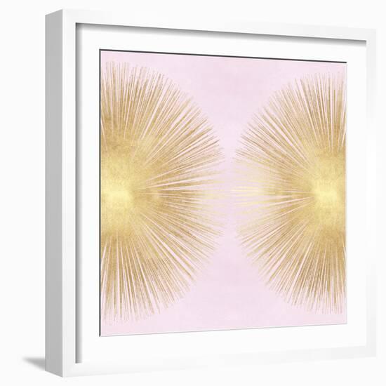 Sunburst Gold on Pink Blush II-Abby Young-Framed Art Print