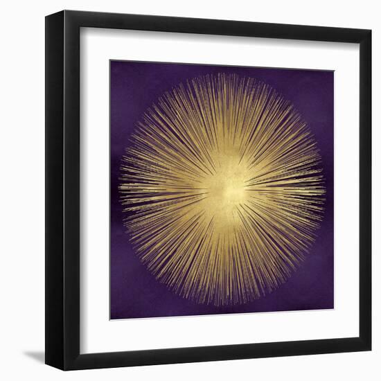 Sunburst Gold on Purple I-Abby Young-Framed Art Print