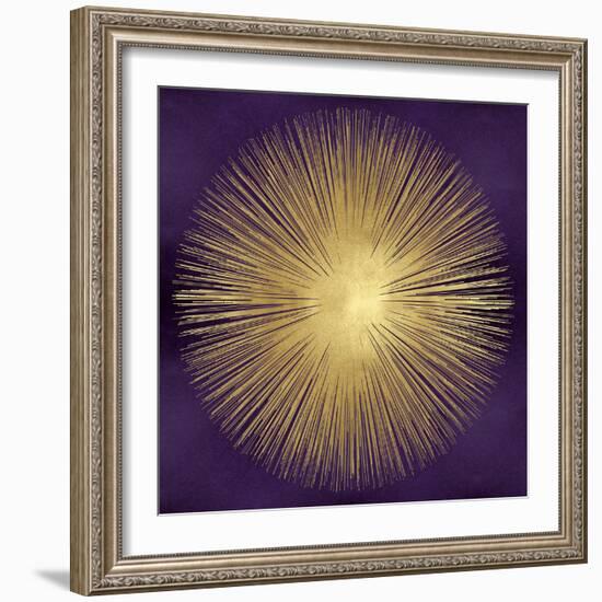 Sunburst Gold on Purple I-Abby Young-Framed Art Print