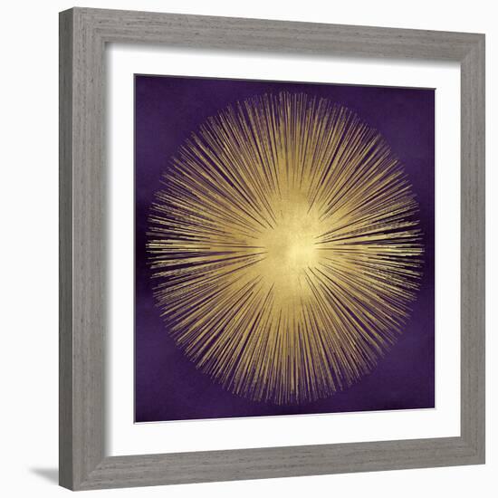 Sunburst Gold on Purple I-Abby Young-Framed Art Print