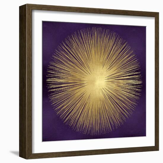 Sunburst Gold on Purple I-Abby Young-Framed Art Print