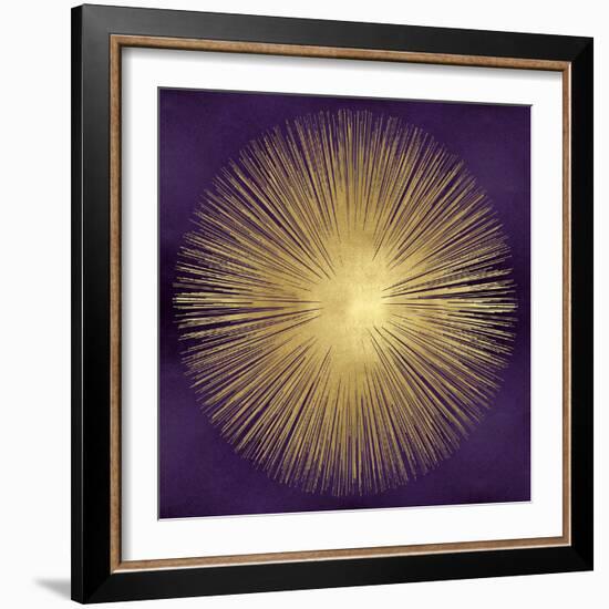 Sunburst Gold on Purple I-Abby Young-Framed Art Print