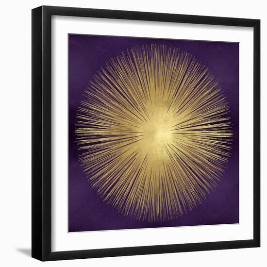 Sunburst Gold on Purple I-Abby Young-Framed Art Print