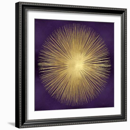Sunburst Gold on Purple I-Abby Young-Framed Art Print