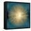 Sunburst Gold on Teal I-Abby Young-Framed Stretched Canvas