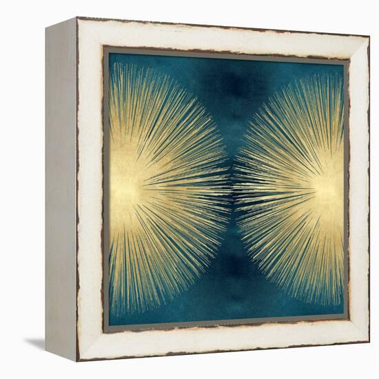 Sunburst Gold on Teal II-Abby Young-Framed Stretched Canvas