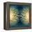 Sunburst Gold on Teal II-Abby Young-Framed Stretched Canvas