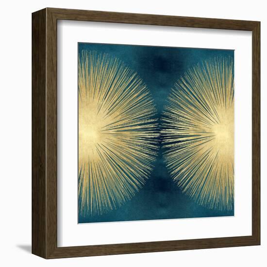 Sunburst Gold on Teal II-Abby Young-Framed Art Print