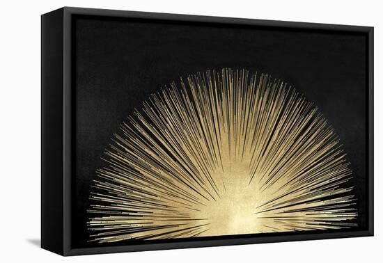 Sunburst Rising on Black-Abby Young-Framed Stretched Canvas