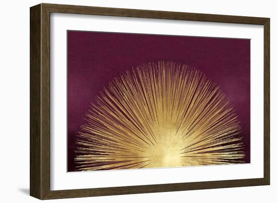 Sunburst Rising on Burgundy-Abby Young-Framed Art Print