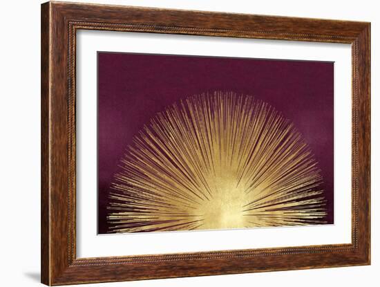 Sunburst Rising on Burgundy-Abby Young-Framed Art Print