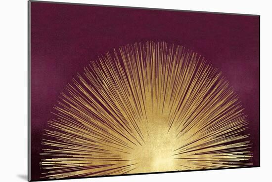 Sunburst Rising on Burgundy-Abby Young-Mounted Art Print