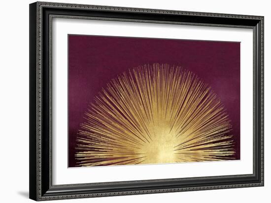 Sunburst Rising on Burgundy-Abby Young-Framed Art Print