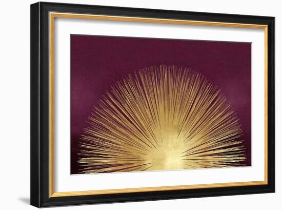 Sunburst Rising on Burgundy-Abby Young-Framed Art Print