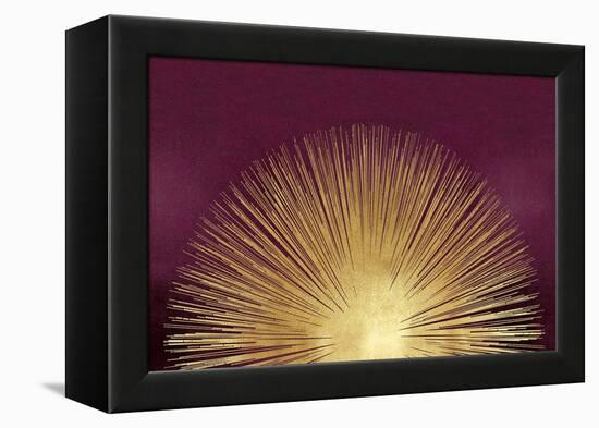 Sunburst Rising on Burgundy-Abby Young-Framed Stretched Canvas