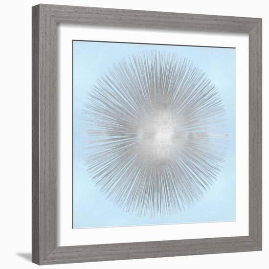 Sunburst Silver on Blue I-Abby Young-Framed Art Print