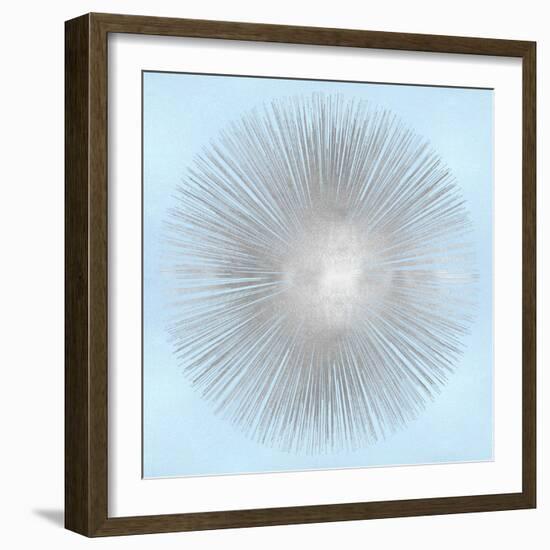 Sunburst Silver on Blue I-Abby Young-Framed Art Print