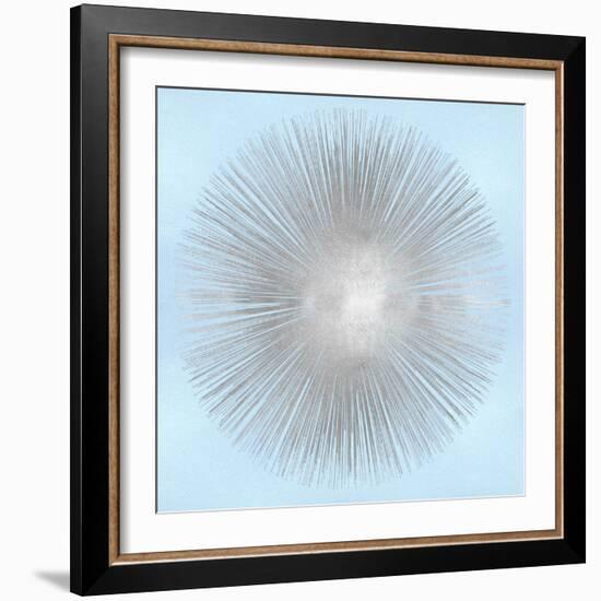 Sunburst Silver on Blue I-Abby Young-Framed Art Print