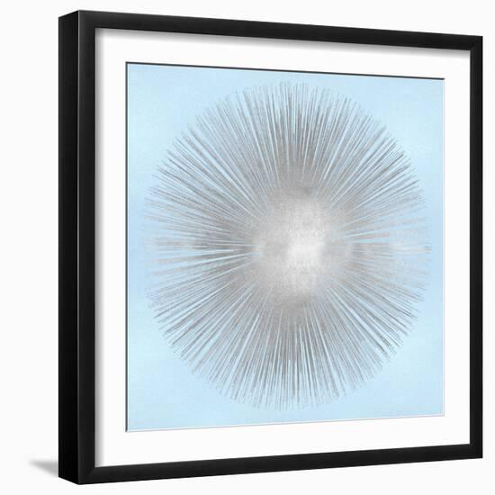 Sunburst Silver on Blue I-Abby Young-Framed Art Print