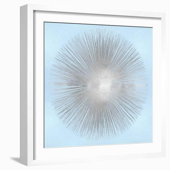Sunburst Silver on Blue I-Abby Young-Framed Art Print