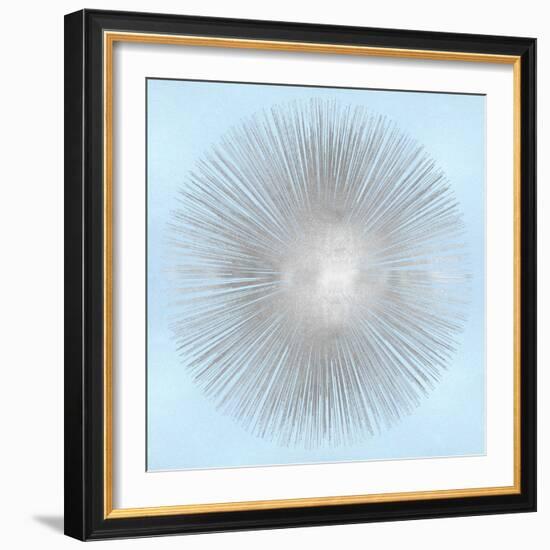 Sunburst Silver on Blue I-Abby Young-Framed Art Print