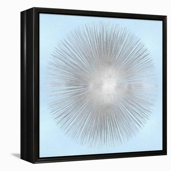 Sunburst Silver on Blue I-Abby Young-Framed Stretched Canvas