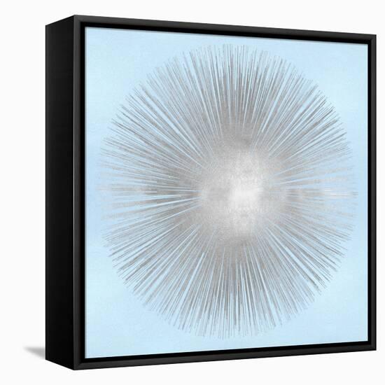 Sunburst Silver on Blue I-Abby Young-Framed Stretched Canvas