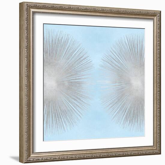 Sunburst Silver on Blue II-Abby Young-Framed Art Print