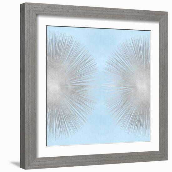 Sunburst Silver on Blue II-Abby Young-Framed Art Print