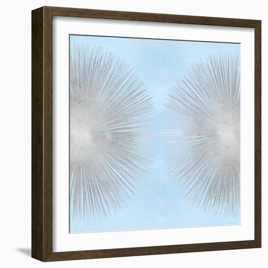 Sunburst Silver on Blue II-Abby Young-Framed Art Print