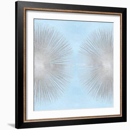 Sunburst Silver on Blue II-Abby Young-Framed Art Print