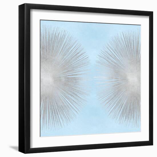 Sunburst Silver on Blue II-Abby Young-Framed Art Print