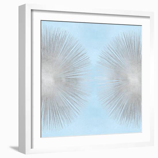 Sunburst Silver on Blue II-Abby Young-Framed Art Print