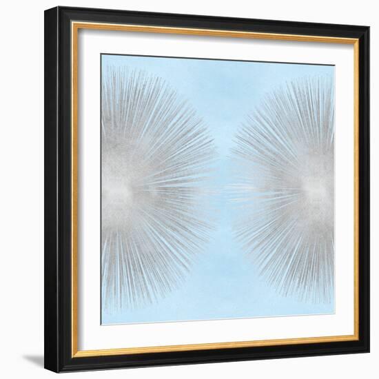 Sunburst Silver on Blue II-Abby Young-Framed Art Print