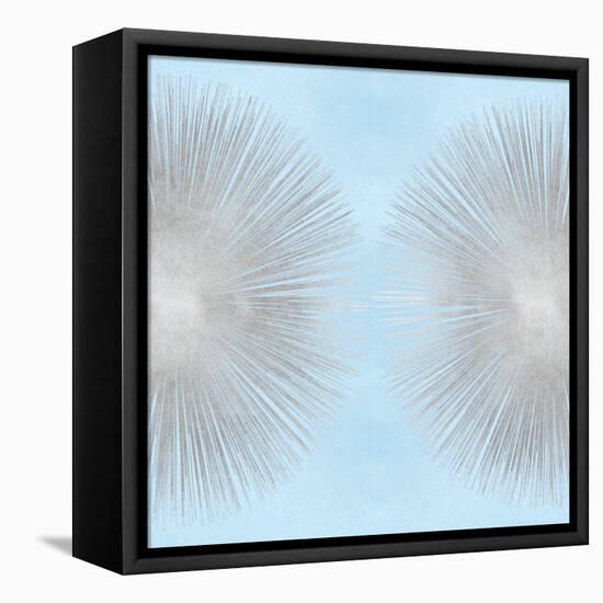 Sunburst Silver on Blue II-Abby Young-Framed Stretched Canvas