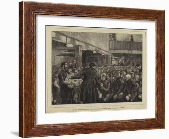 Sunday Afternoon in St Giles', Tea at the Working Men's Christian Institute-William Small-Framed Giclee Print