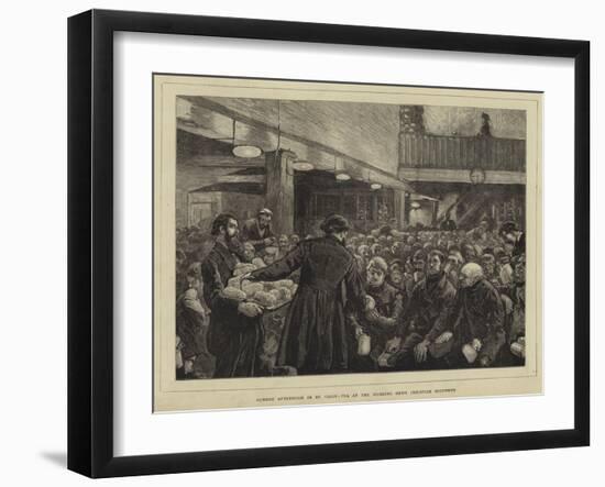 Sunday Afternoon in St Giles', Tea at the Working Men's Christian Institute-William Small-Framed Giclee Print