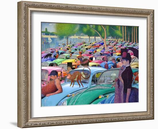 Sunday Afternoon, Looking for the Car-Barry Kite-Framed Art Print