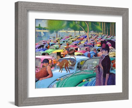 Sunday Afternoon, Looking for the Car-Barry Kite-Framed Art Print