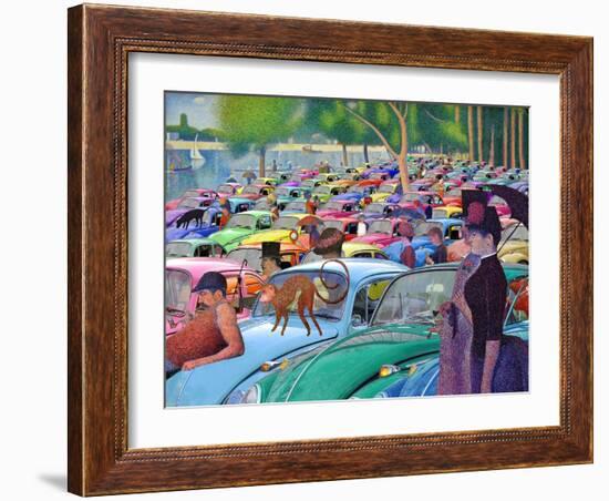 Sunday Afternoon, Looking for the Car-Barry Kite-Framed Art Print