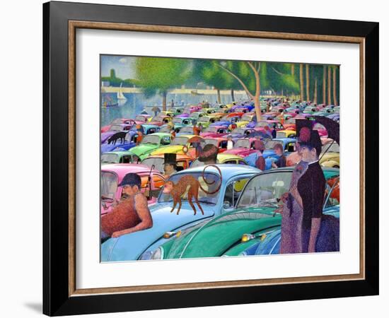 Sunday Afternoon, Looking for the Car-Barry Kite-Framed Art Print