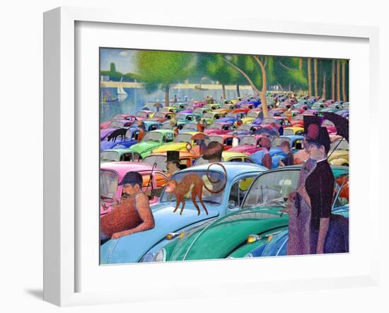 Sunday Afternoon, Looking for the Car-Barry Kite-Framed Art Print