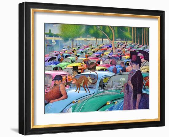 Sunday Afternoon, Looking for the Car-Barry Kite-Framed Art Print