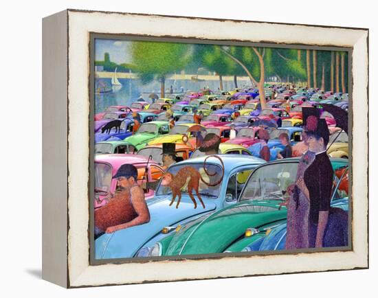 Sunday Afternoon, Looking for the Car-Barry Kite-Framed Stretched Canvas