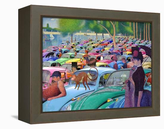Sunday Afternoon, Looking for the Car-Barry Kite-Framed Stretched Canvas